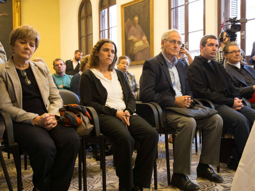 Susana Monreal, Mercedes Clara, P. Pablo Dabezies, P. Leonardo Vernazza y P. Daniel Bazzano /F. Gutiérrez