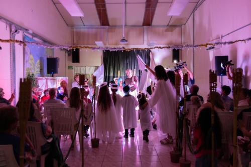 Pesebre viviente en el Cottolengo Femenino Don Orione